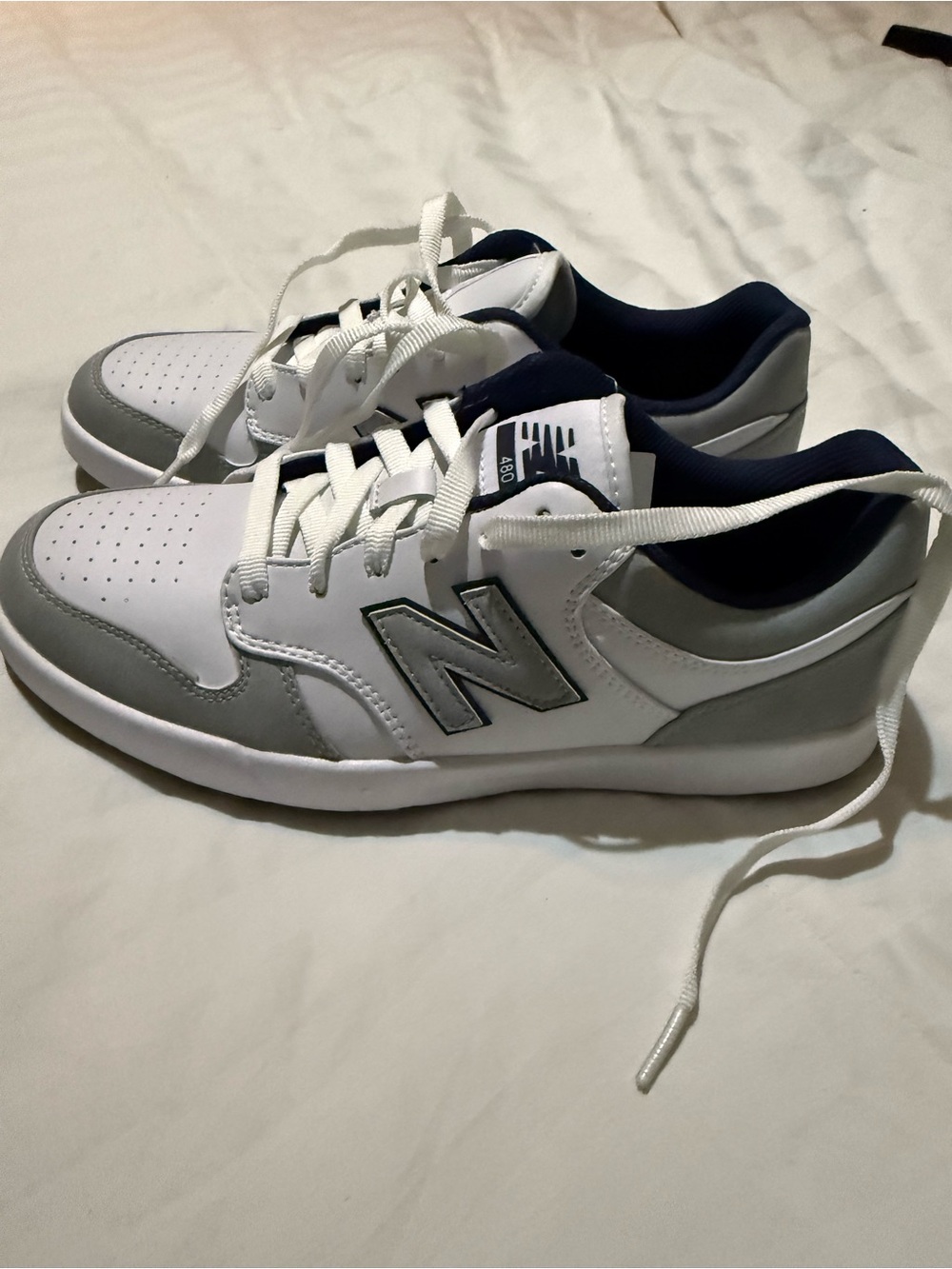 New Balance White & Gray Golf Sneakers